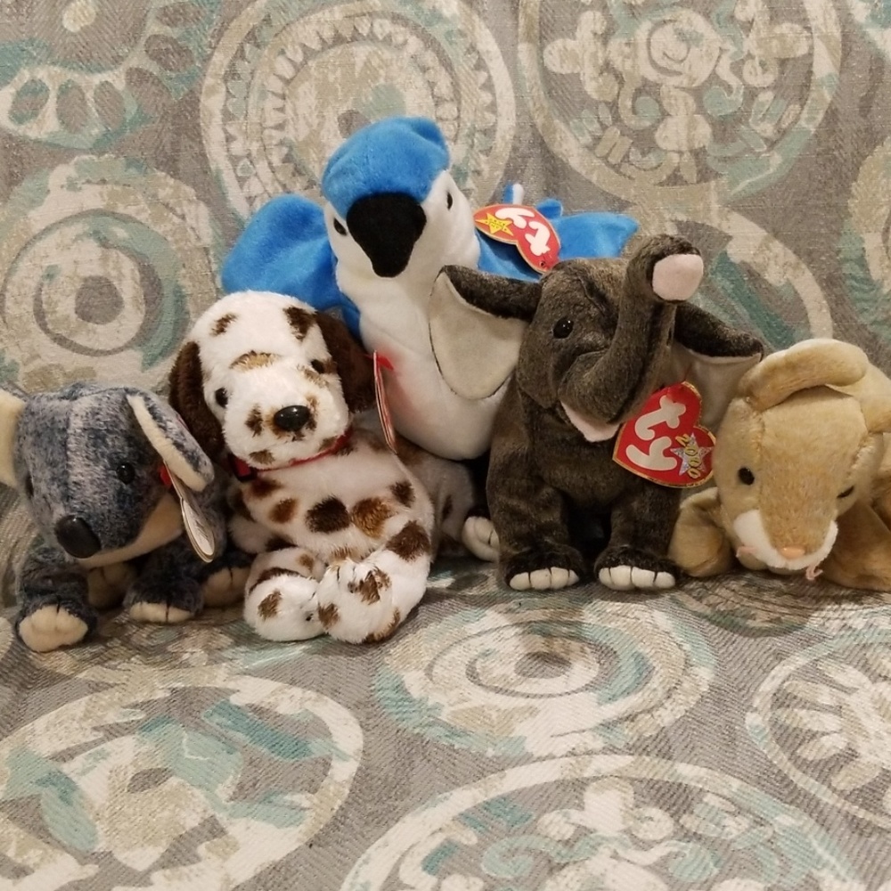 Bundle of 5 ty Beanie Babies With Tags